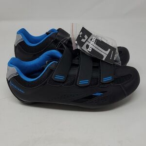 TOMMASO Women's Cycling Shoes - SIZE 9 Black and Blue